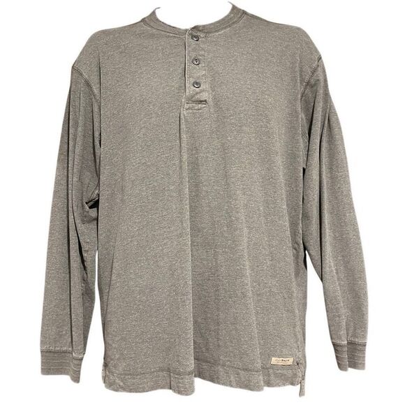 Eddie Bauer Gray Long Sleeve Henley Shirt Men’s Medium - Picture 6 of 8